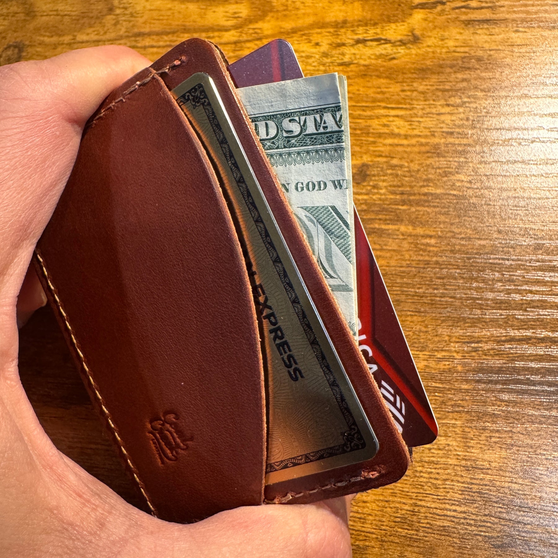 Marbled Card Sleeve / Business Card Case Coal Creek Leather Marbled Card Sleeve / Business Card Case Coal Creek Leather